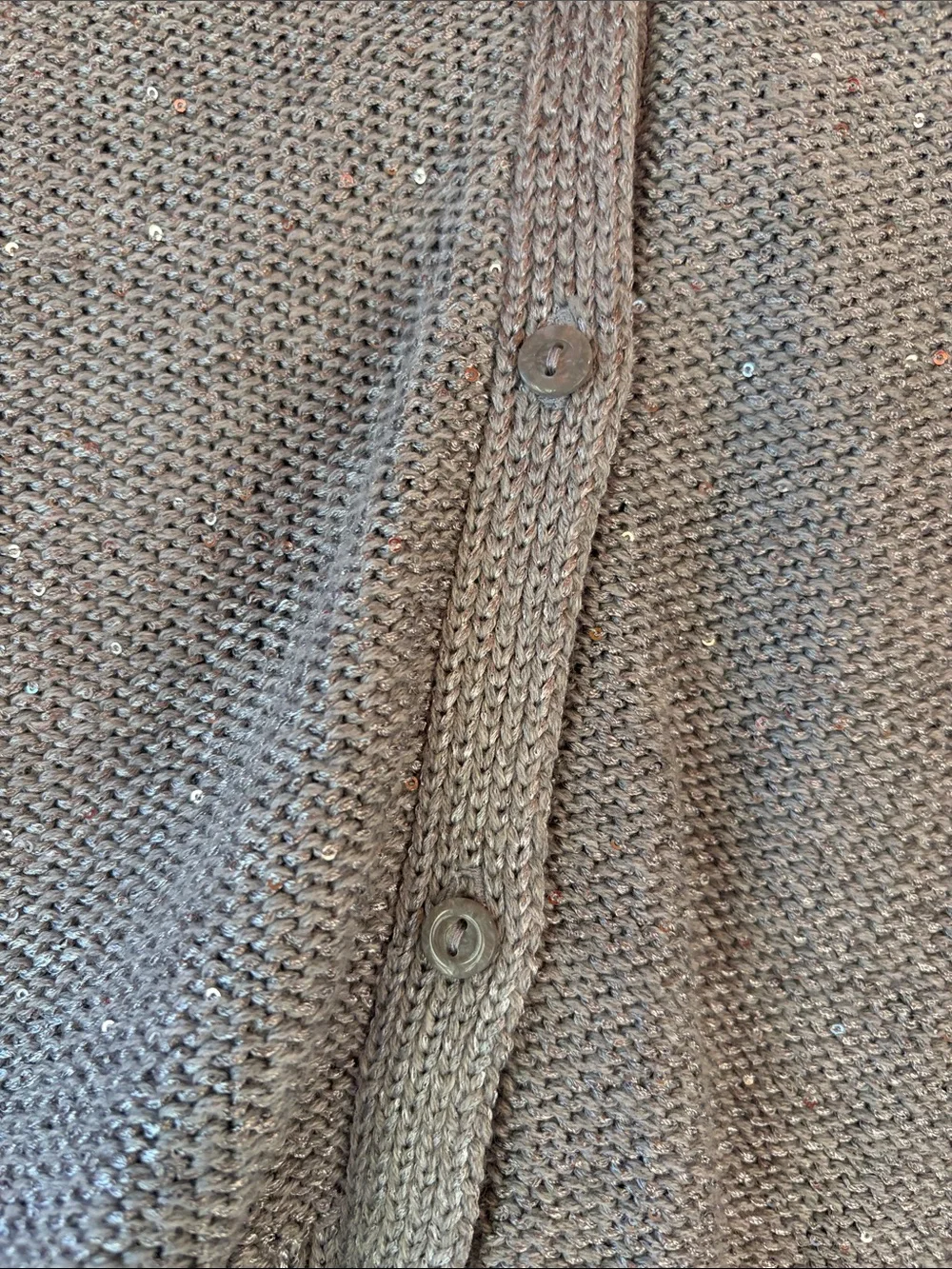 Old Navy Girls Gray V-Neck Sequin Accent Cardigan